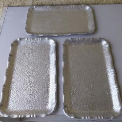 Lot de 3 plats en alu