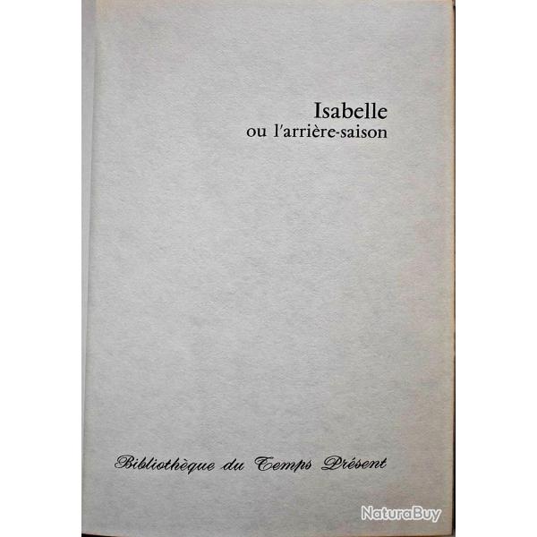Isabelle ou l'arri�re saison - Jean Freusti�