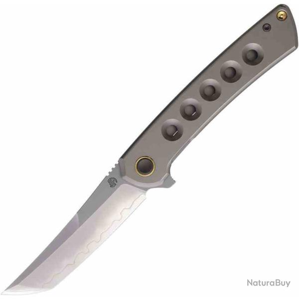 Couteau North Mountain Blade Zero Lame Acier SLD Hamon Manche Titanium Frame Lock NMB2507H