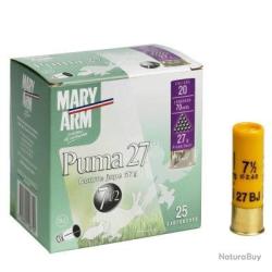 LOT DE 100 CARTOUCHES MARY ARM PUMA 27GR BJ CAL 20X70 N&deg;5 OU 7/5
