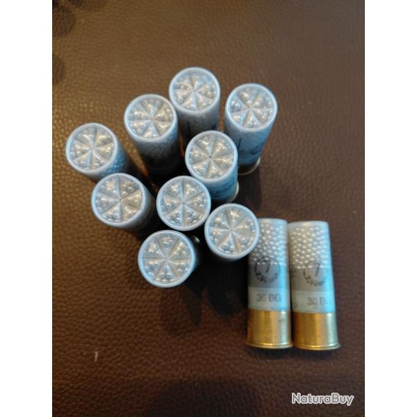 11 cartouches chasse cal 12