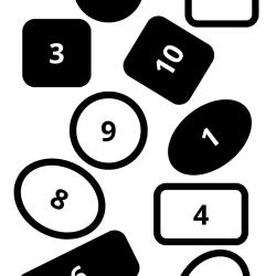 Pack 10 cibles cognitives 50x70 cm 