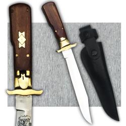 SUPERBE & GRAND COUTEAU / POIGNARD PLIANT L&Eacute;OPARD POST WW2 XX ORIGINAL