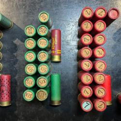 Lot de 62 Cartouches Carton Calibre 12 Plomb 4, 6 et 7