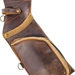 BUCK TRAIL - Carquois Field&nbsp;TRAIL Cuir Brun DROITIER (RH)