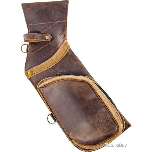 BUCK TRAIL - Carquois Field�TRAIL Cuir Brun DROITIER (RH)