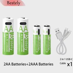 Piles Li-ion Rechargeable USB-C Forte Capacite AA/AAA-2AA+2AAA 20260729082525