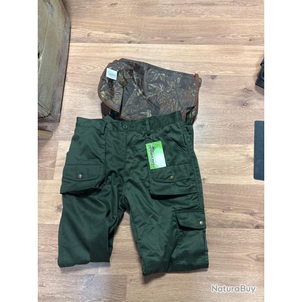 PACK PANTALON 42 AVEC Gibeci�re camo feuillage