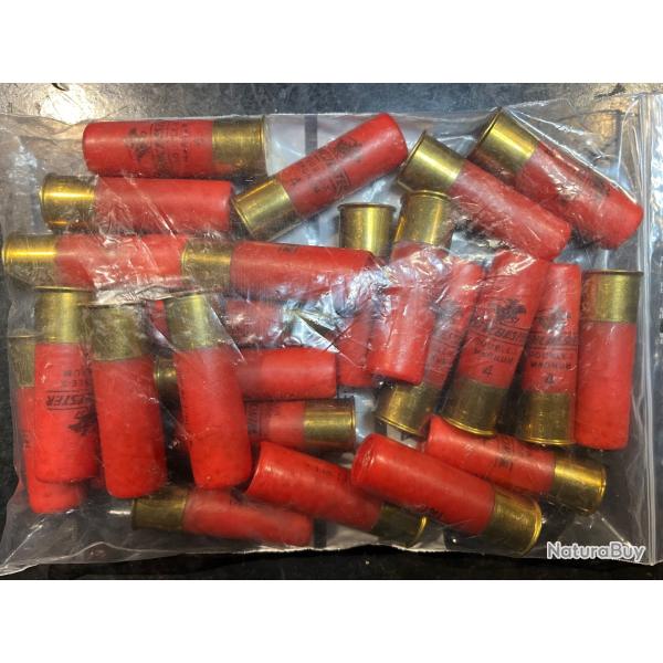Lot de 25 Cartouches Calibre 12/76  Winchester Double-X Magnum 50g BJ Plomb 4