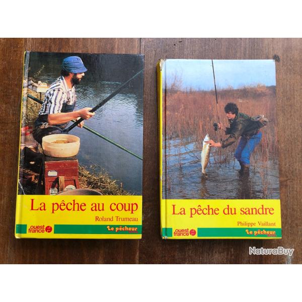 Lot de 2 manuels de p�che, la p�che au coup et la p�che au sandre - Ouest France
