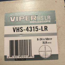Optique vortex viper 6-24x50 FFP r&eacute;ticule XLR