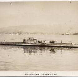 CPA - MARINE DE GUERRE - Sous-Marin  " TURQUOISE N&deg; 6019