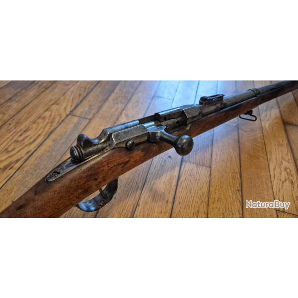 Chassepot 1866 modification militaire cartouche m�tallique calibre 11mm gras poudre noir.