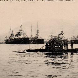 CPA - MARINE DE GUERRE - Sous-Marin  " Grondin " N&deg; 6023