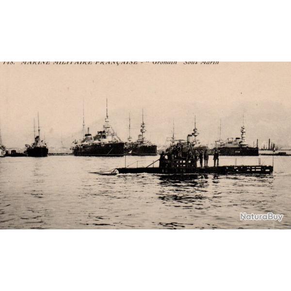 CPA - MARINE DE GUERRE - Sous-Marin  " Grondin " N� 6023