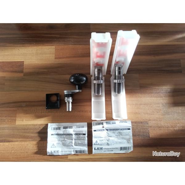 Vends cutter racourcisseur de douille manuel Lee + 2 matrices (7,62x54r et 8x57 Mauser)