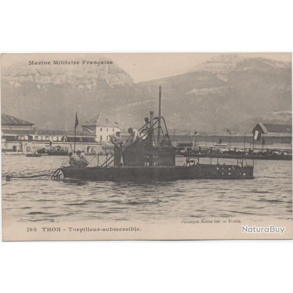 CPA - MARINE DE GUERRE - THON - Torpilleur - submersible N� 6025