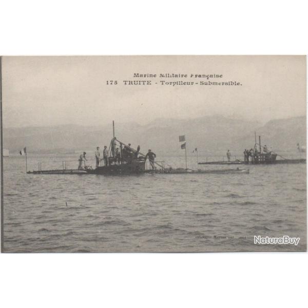 CPA - MARINE DE GUERRE - TRUITE - Torpilleur - submersible N� 1275