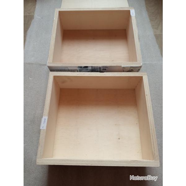 Lot 2 caisses en bois pour amorces
