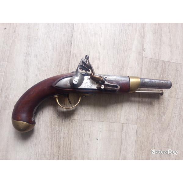 Pistolet � silex Fran�aise (1 euros sans r�serves)