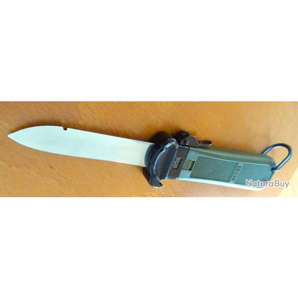 RARE COUTEAU AUTOMATIQUE PAR GRAVITE MODELE PARACHUTISTE AES 83 SOLINGEN VINTAGE + ETUI OFFERT