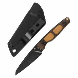 Couteau Tenable Parr Lame Acier 14C28N Reverse Tanto Manche Amber Ultem &Eacute;tui Kydex G011B6