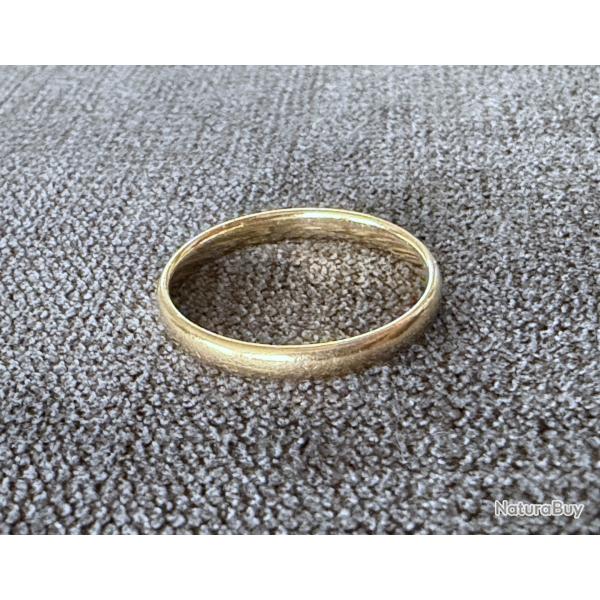 Anneau or jaune 18 carats - taille 57 - bague - alliance