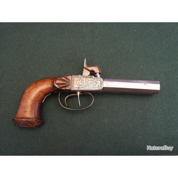 Pistolet "cap & ball" double canon lisse (A574)