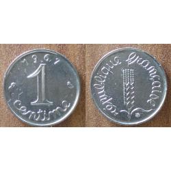 France 1 Centime 1967 Piece Epi Franc Centime Francs