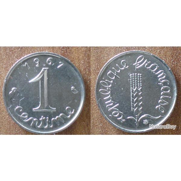 France 1 Centime 1967 Piece Epi Franc Centime Francs