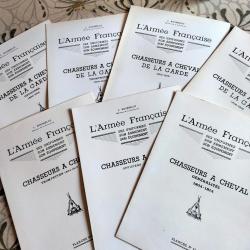 7 Planches L. Rousselot 1er empire chasseurs &agrave; cheval