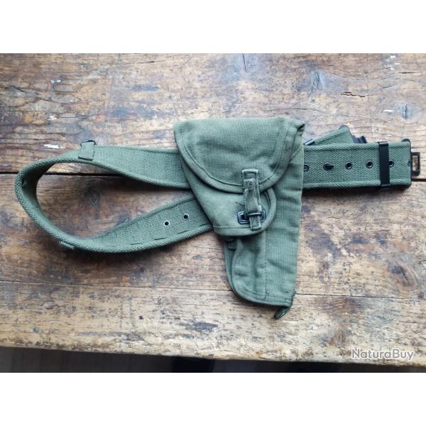 Ceinturon toile arm�e anglaise + holster toile pour Browning High-power
