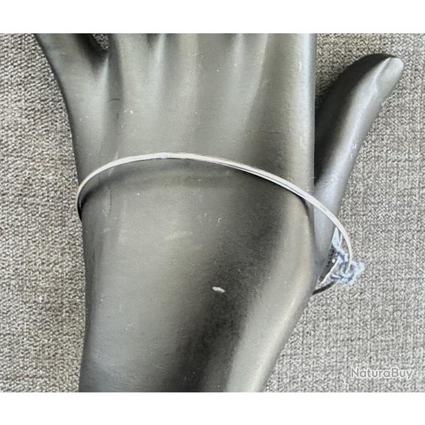 Jonc en argent - Bracelet argent neuf