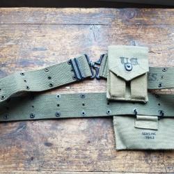 Repro ceinturon US WW2 + porte chargeur pour Colt + trousse &agrave; pansement