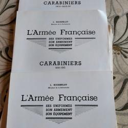 3 Planches L. Rousselot 1er empire carabiniers