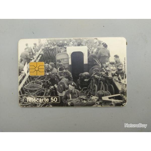 TELECARTE 50 ANS DU D-DAY 1944-1994 DEBARQUEMENT FLOTILLE ROUTE VERS LES COTES  JOUR J 6 JUIN 1944