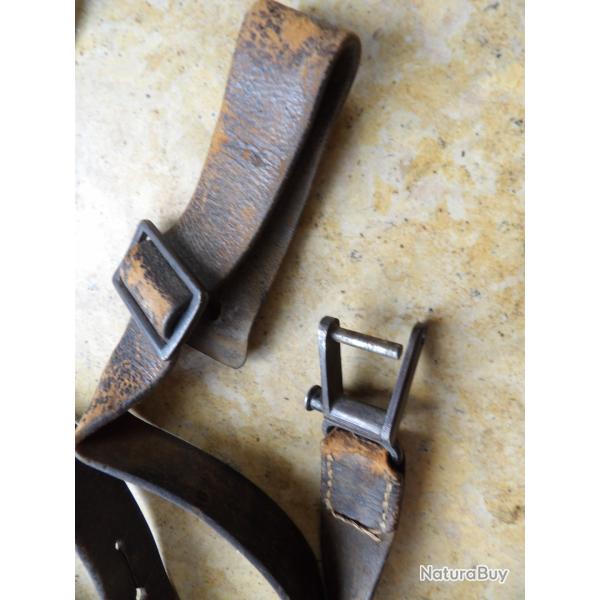 sangle bretelle mauser G98 premi�re guerre mondiale ww1  Allemand  cuir sain Reichswher gewheer