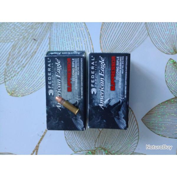 Lot cartouche 22 lr subsonique