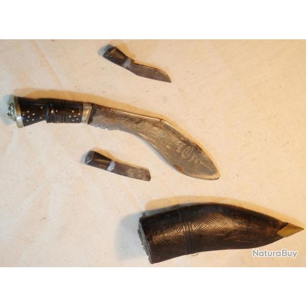 ancien Couteau indien KUKRI - ref EBR24KUK005