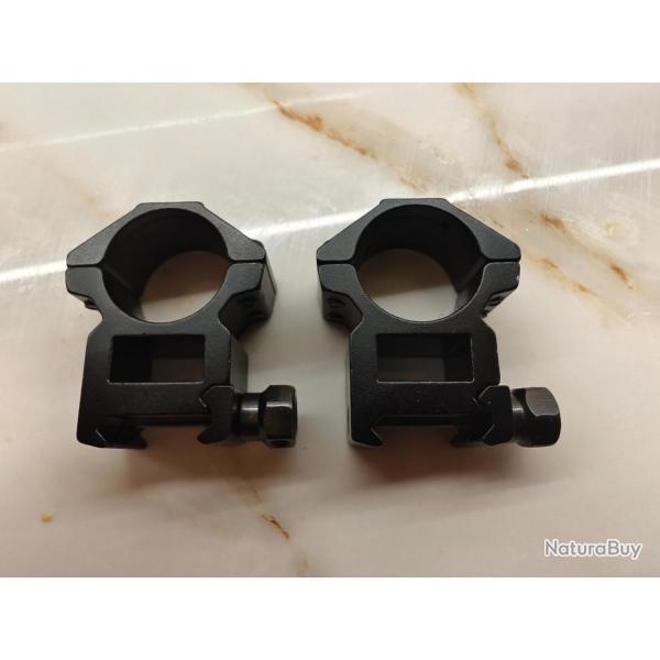 Colliers lunette 25,4 mm - rail 21mm