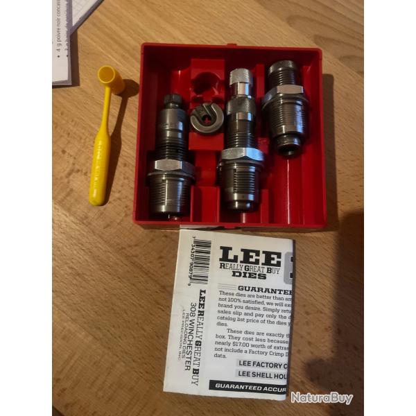 Jeu de 3 outils LEE Pacesetter pour calibre 308 Winchester -