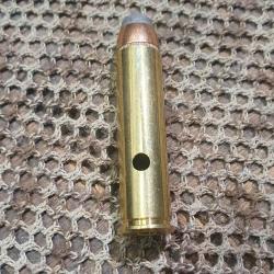 1 cartouche inerte de calibre 460 SMITH & WESSON MAGNUM &agrave; balle demi blind&eacute;e