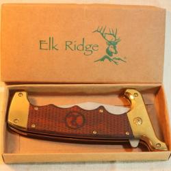 Bon couteau pliant ELK RIDGE &agrave; cran d'arr&ecirc;t - Canif - en bon &eacute;tat - en boite - EBR24CAN004