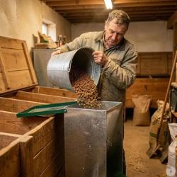 Mangeoires &agrave; tr&eacute;mie galvanis&eacute; chiens 12 Kg GAUN