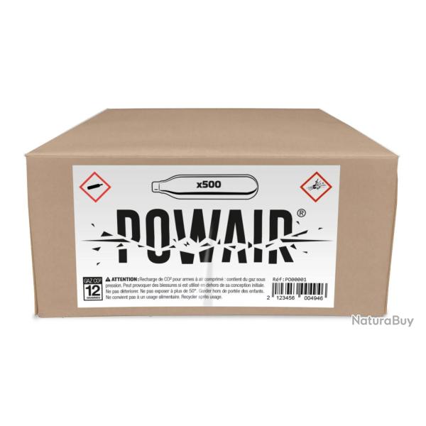 Cartouches CO2 12 gr Powair x500