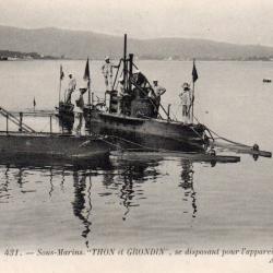 Carte Postale Sous-Marins "THON et GRONDIN" -N&deg;6033