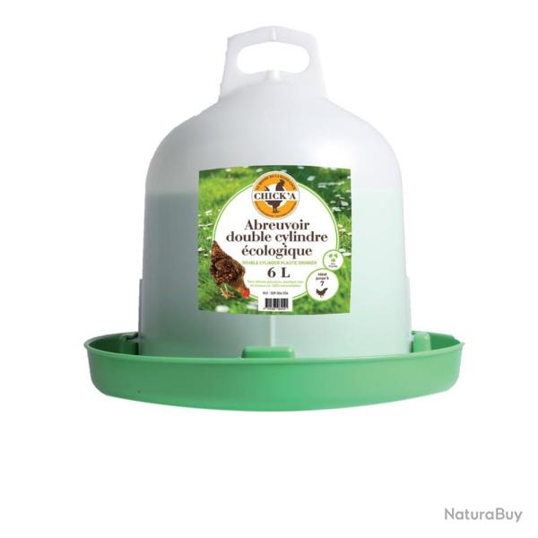 Abreuvoir double cylindre Ligne Verte 6 L CHICK'A