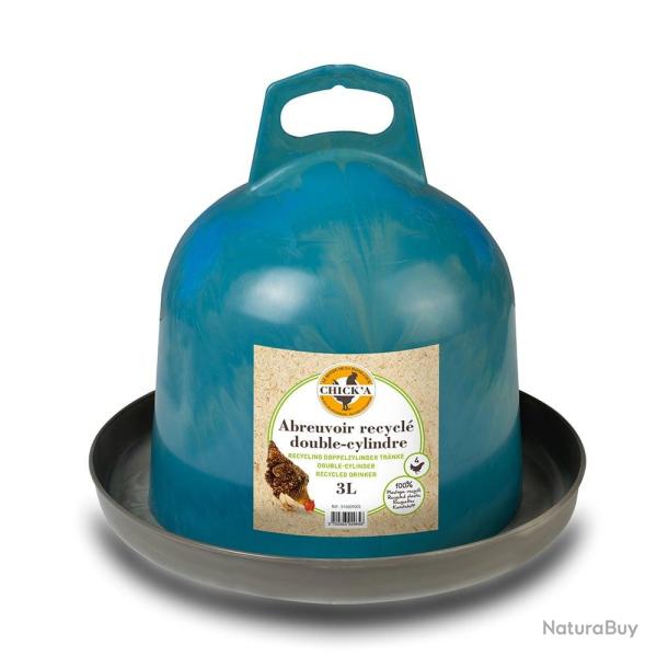 Abreuvoir recycl� double cylindre 3L CHICK'A