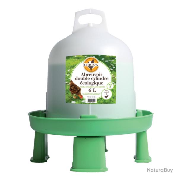 Abreuvoir double cylindre avec pieds Ligne Verte 6 L