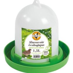 Abreuvoir plastique ligne verte pour caille 1.5L